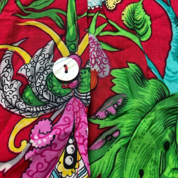 Vintage Clio Woman’s Floral S/S Button Down Top - Picture 4 of 13